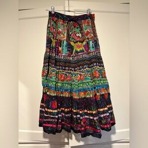 Travel Smith Colorful Embellished Maxi Skirt